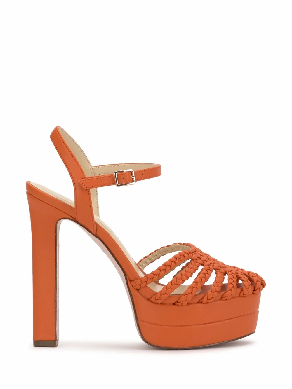 Jessica Simpson Orange Braided Platform Sandals